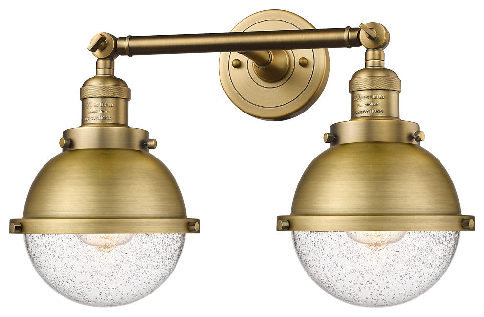 Innovations 208-BB-HFS-64-BB Hampden 2 Light Bath Vanity Light, Brushed Brass