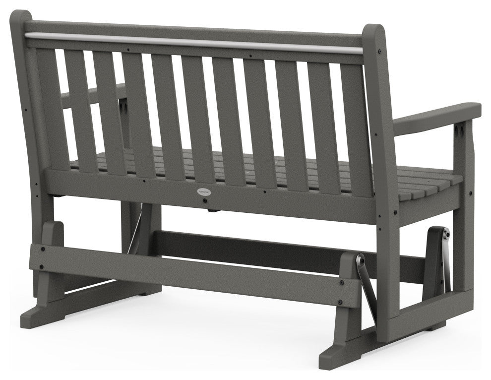 Polywood Traditional Garden 48" Glider, Slate Gray