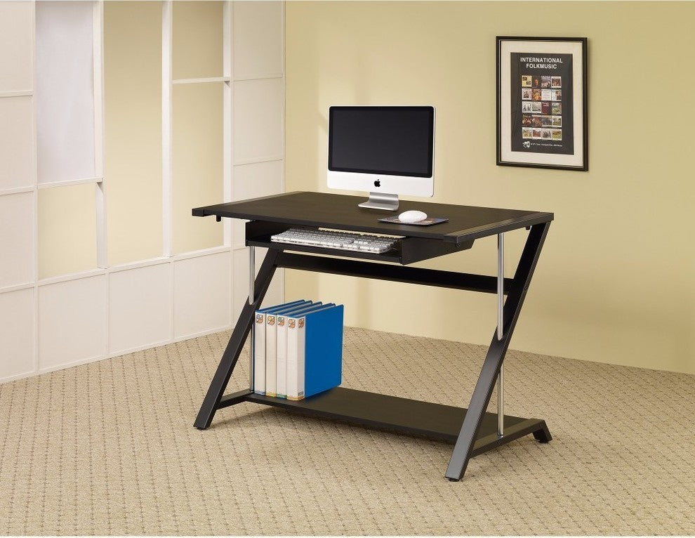 Benzara BM156228 Exquisite Contemporary Computer Desk, Black