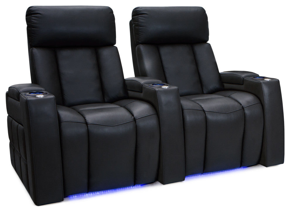 Seatcraft Summit Home Theater Seating, Black, Row of 2