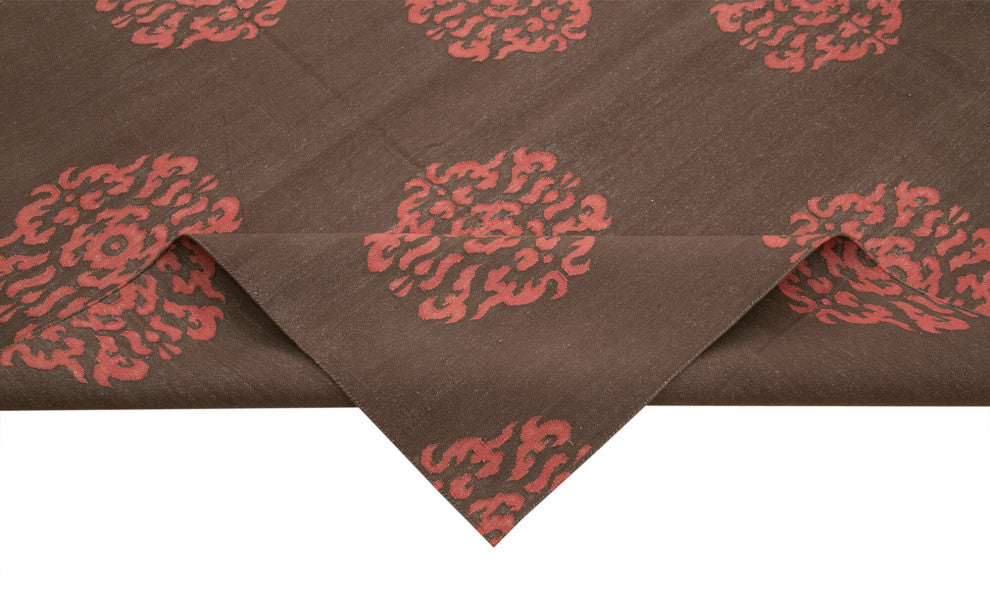 Rug N Carpet - Handmade Wool 9' 4'' x 11' 11'' Flatweave Dhurrie Kilim Rug
