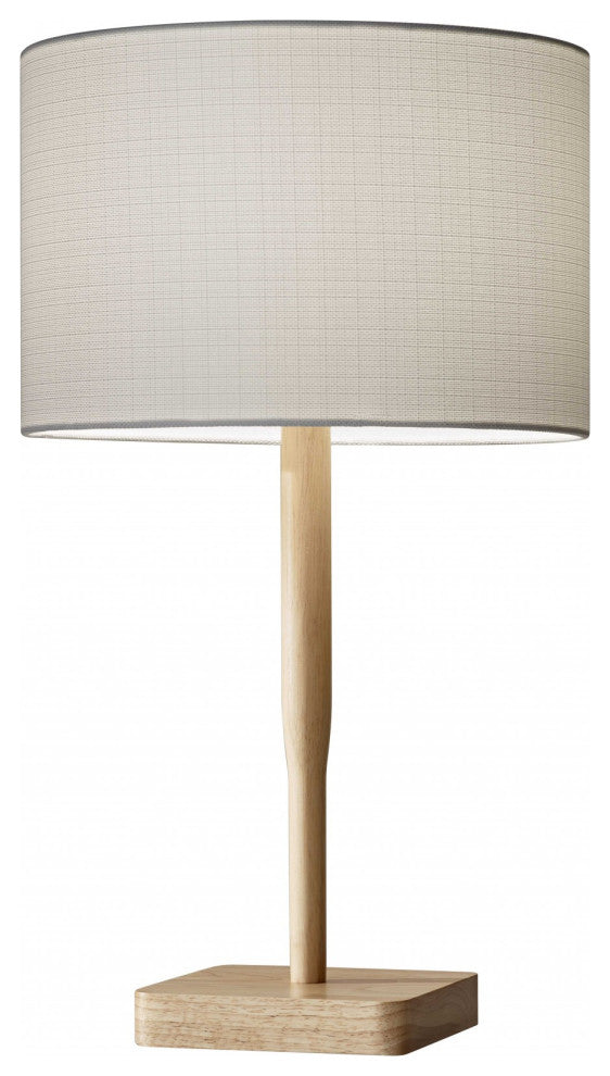 Cozy Cabin Natural Wood Table Lamp