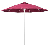 9' Venture Series Patio Umbrella With Sunbrella 2A Hot Pink Fabric, Matted White