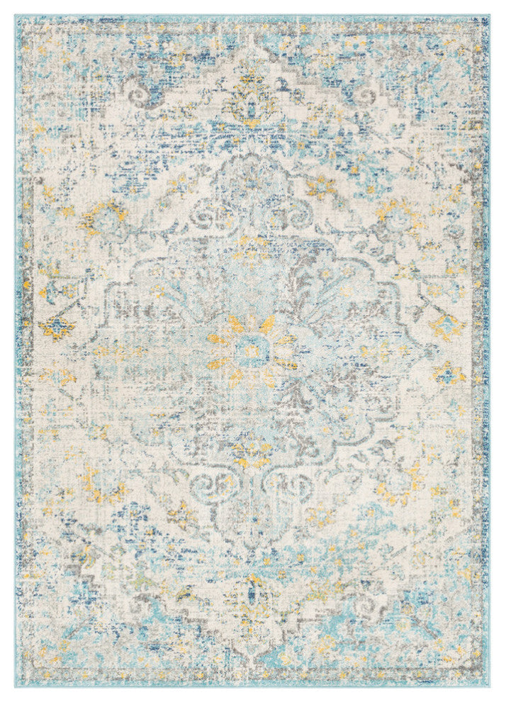 Harput Updated Traditional Beige, Saffron Area Rug, 3'11"x5'7"