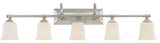 Nicholas 5-Light Bath Vanity, Brushed Nickel