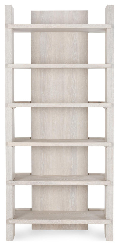 Kosas Home Doku 6 Shelf Oak Veneer White Wash Bookshelf