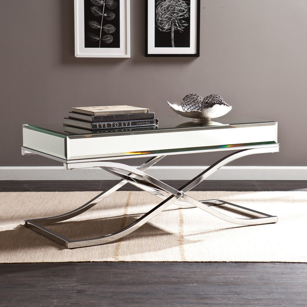 Lindsey Mirrored Cocktail Table