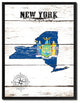 New York State Flag Canvas, 22"x29"