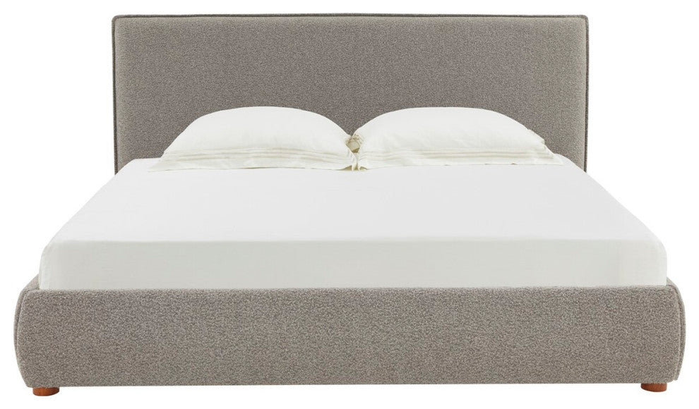 Safavieh Couture Callahan Boucle Bed, Light Grey, Queen