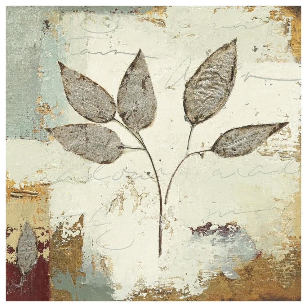 "Silver Leaves III" Digital Paper Print by James Wiens, 38"x38"