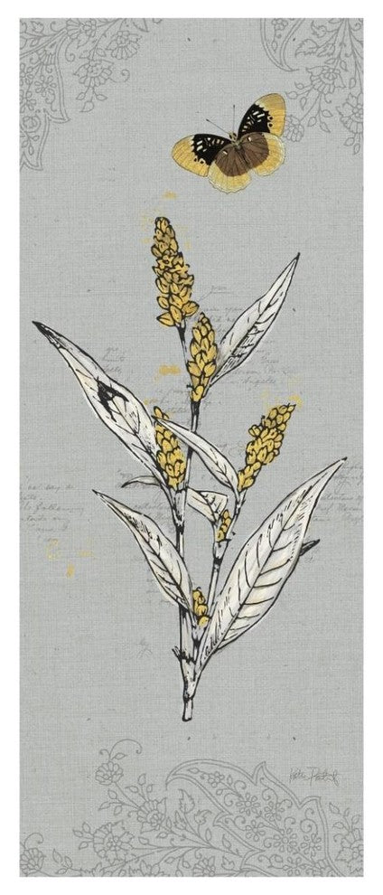 "Harvest Fields VII Gray" Digital Paper Print by Katie Pertiet, 26"x62"