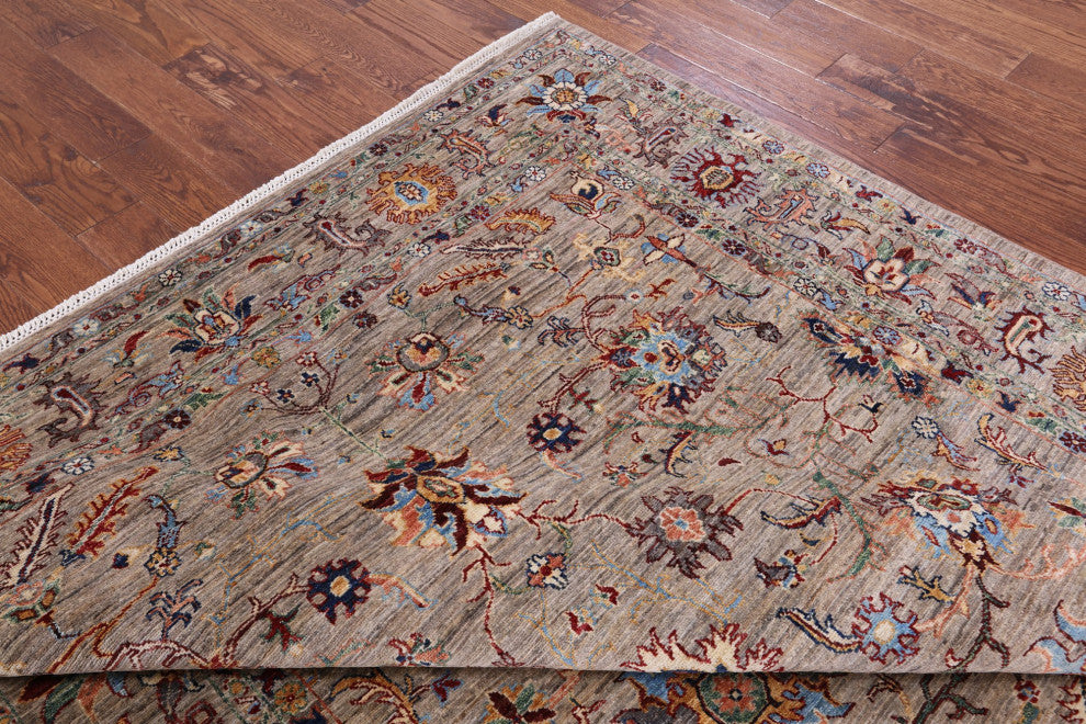 Persian Tabriz Handmade Wool Rug 6' 10" X 9' 10" Q9999