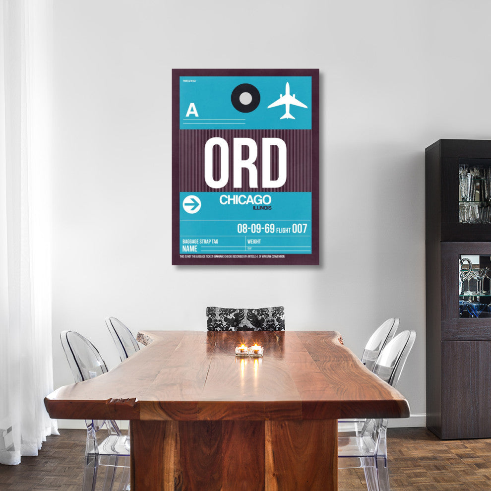 "ORD Chicago Luggage Tag 1" Fine Art Print