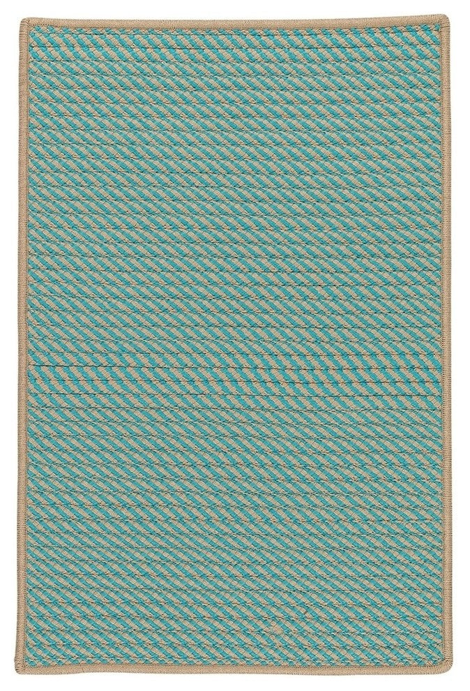 Colonial Mills Point Prim IM03 Teal Indoor/Outdoor Area Rug, Rectangular 2'x10'