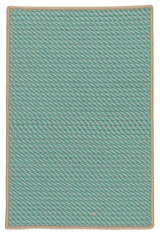 Colonial Mills Point Prim IM03 Teal Indoor/Outdoor Area Rug, Rectangular 2'x10'