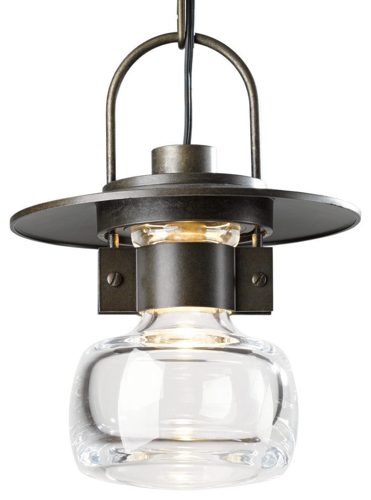 Mason Outdoor Ceiling Fixture, Coastal Bronze Finish, Clear Glass