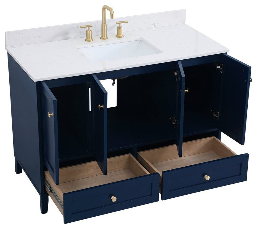 Elegant Decor Sommerville Bathroom Vanity Blue