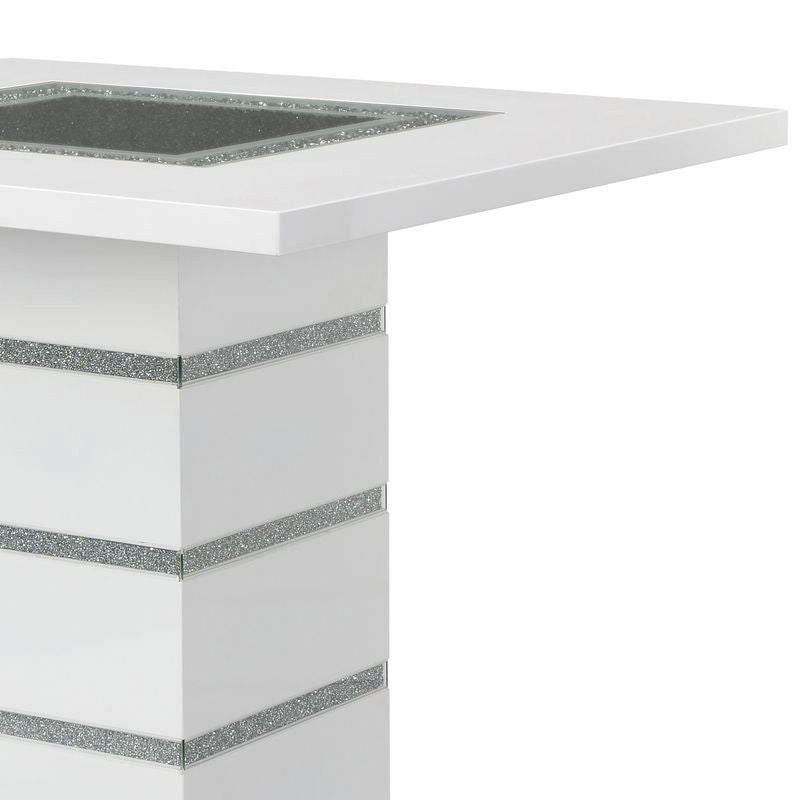 ACME Elizaveta Counter Height Table, Gray Velvet