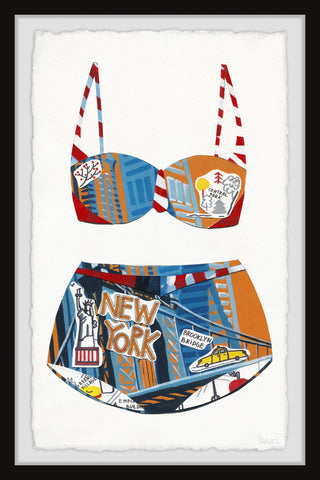 "Liberty Bikini" Framed Painting Print, 8x12