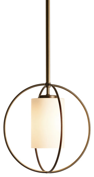 Rhythm Mini Pendant, Dark Smoke Finish, Opal Glass