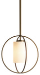 Rhythm Mini Pendant, Dark Smoke Finish, Opal Glass