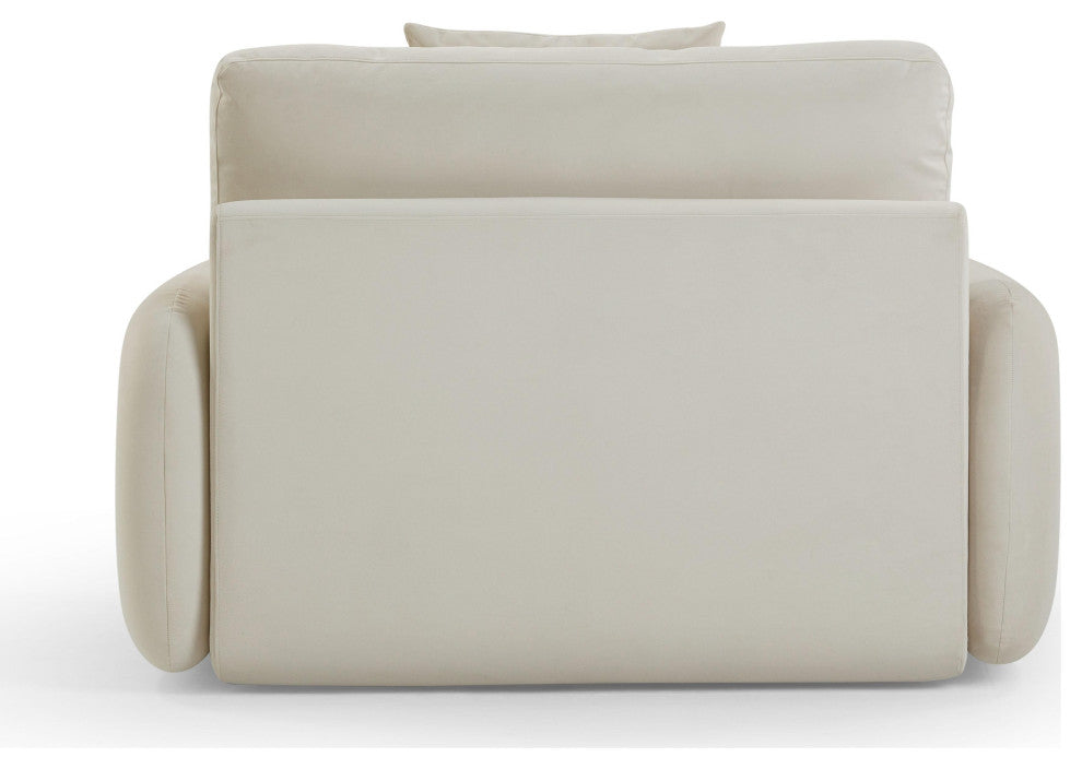 Rachelle Boucle Lounge Chair, Cream
