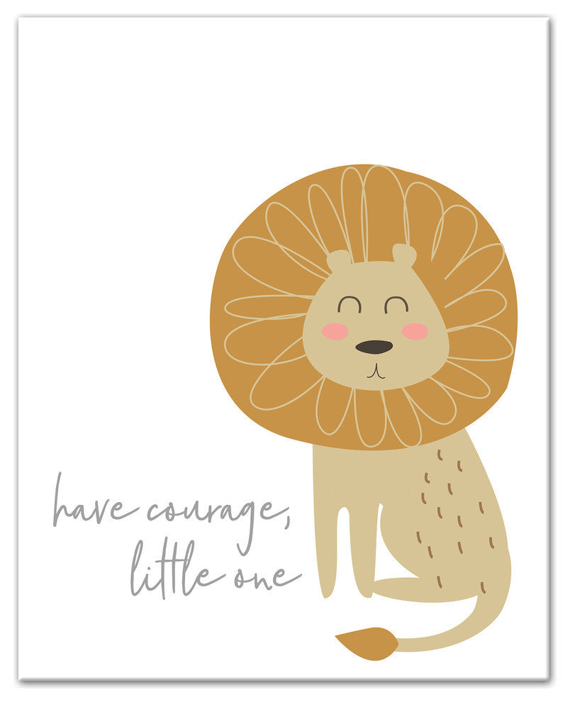 Courageous Lion 16x20 Canvas Wall Art
