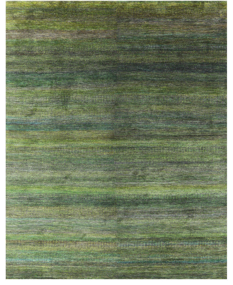 7' 10" X 9' 10" Super Savannah Gabbeh Hand Knotted Wool & Silk Rug - Q13061