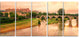 "Cite De Carcassonne" Panorama Landscape Wall Art, 60"x28", 5-Panels