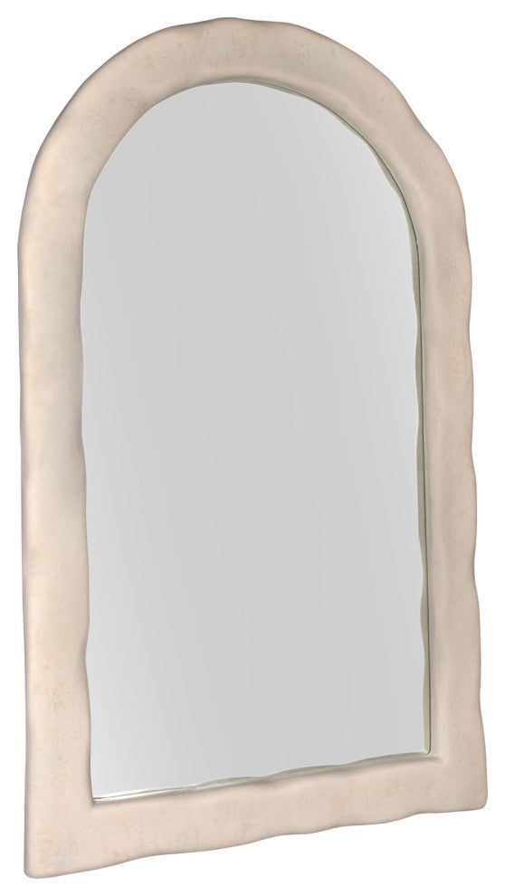 Kaia Cream Textured Floor Mirror - Cream
