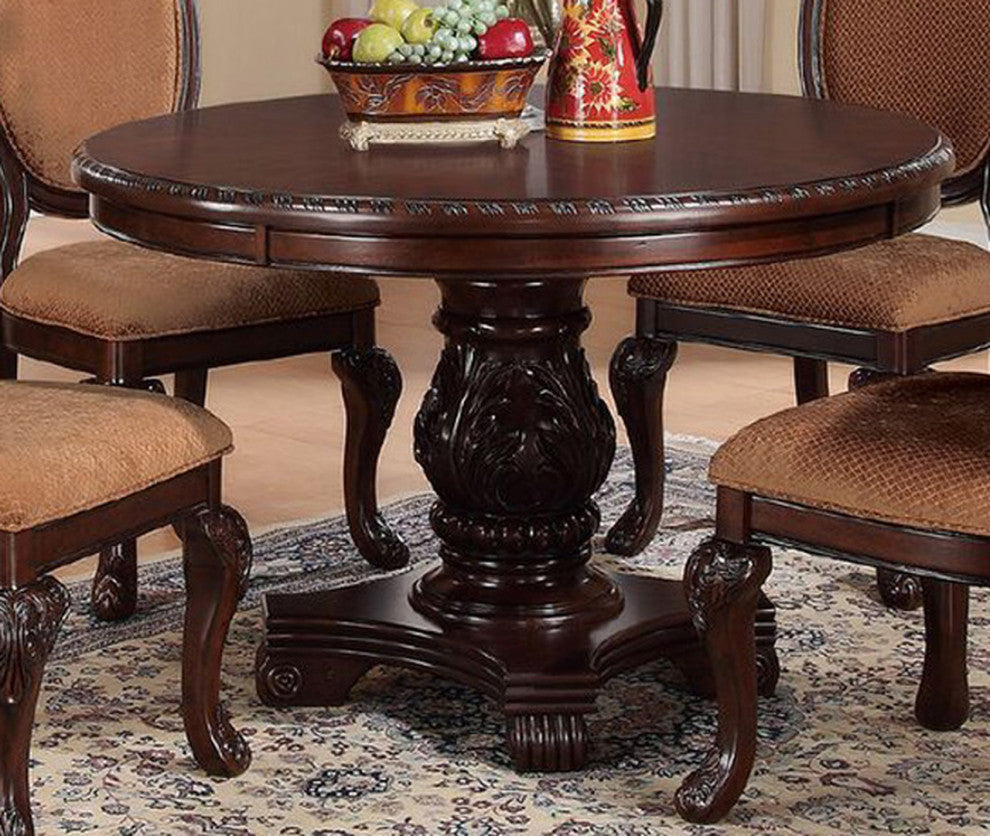 Cherry Finish Dining Table , Brown