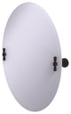 Frameless Oval Beveled Edge Tilt Mirror, Venetian Bronze