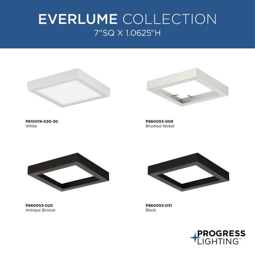 Everlume Collection White 7" Edgelit Square