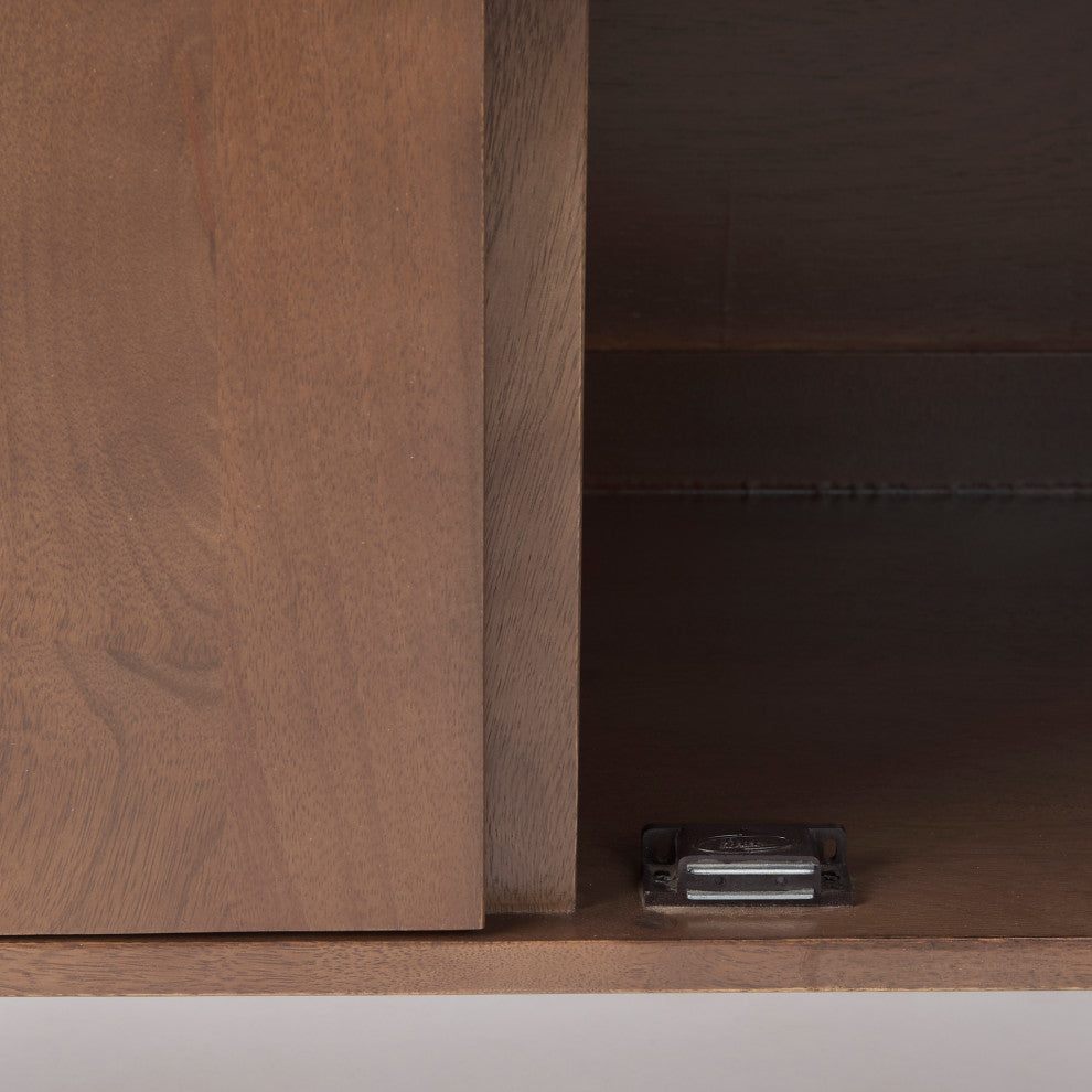 Lillie Medium Brown Solid Wood Accent Cabinet
