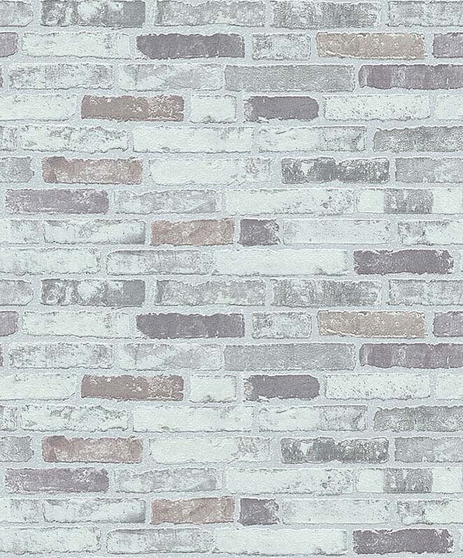 Brix Unlimited Gray Wood Stone Wallpaper Roll, Modern Urban Chic Wall DÃ©cor