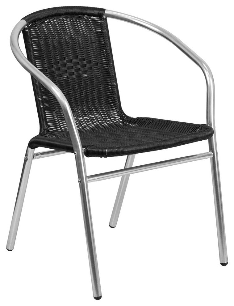 Restaurant Tables and Chairs, "Newbold" Outdoor Rattan Chair, Black
