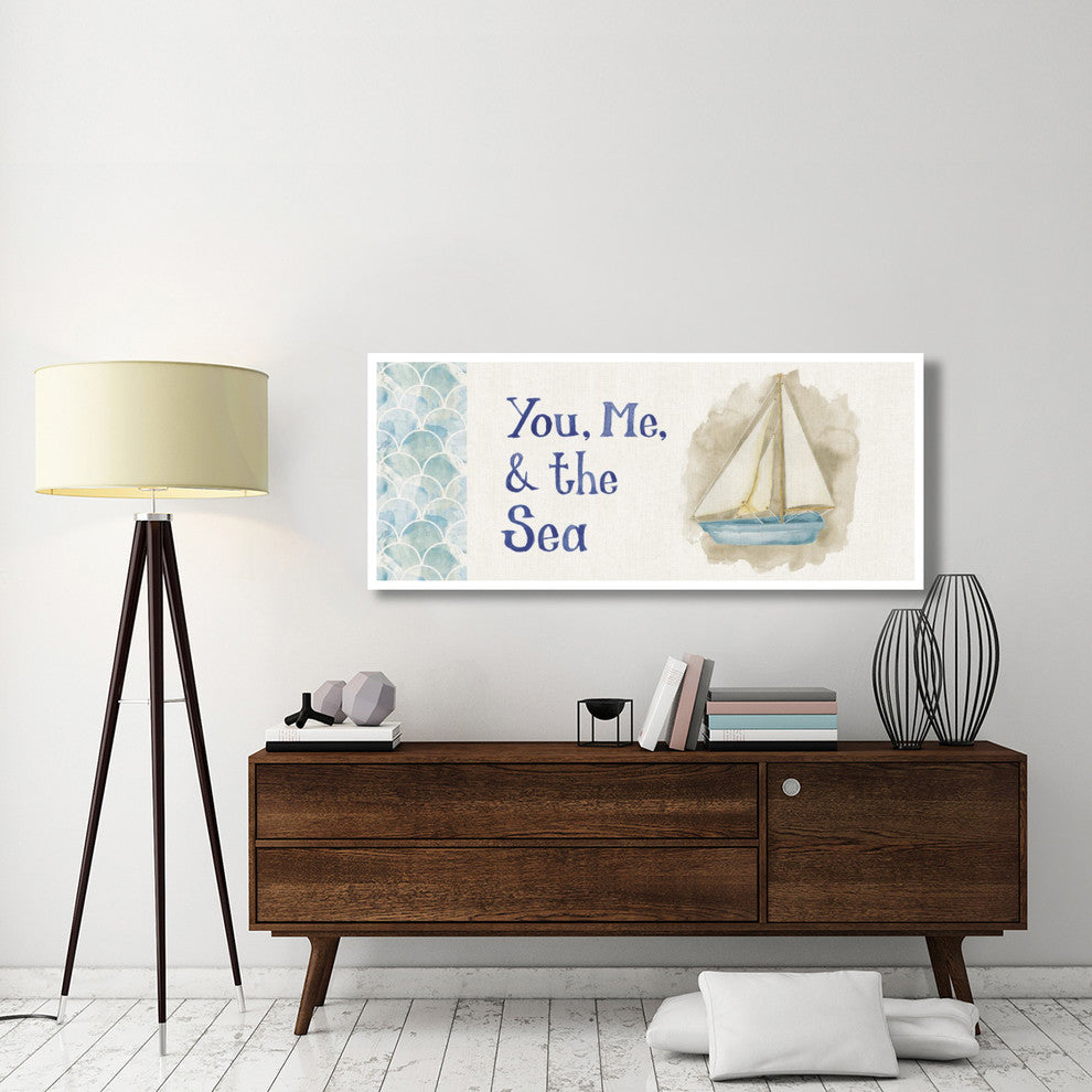"New Horizons VI Words" Digital Paper Print by Elyse DeNeige, 62"x26"