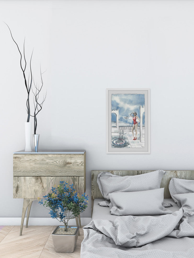 "Red Is Summer" Framed Painting Print, 24"x36"