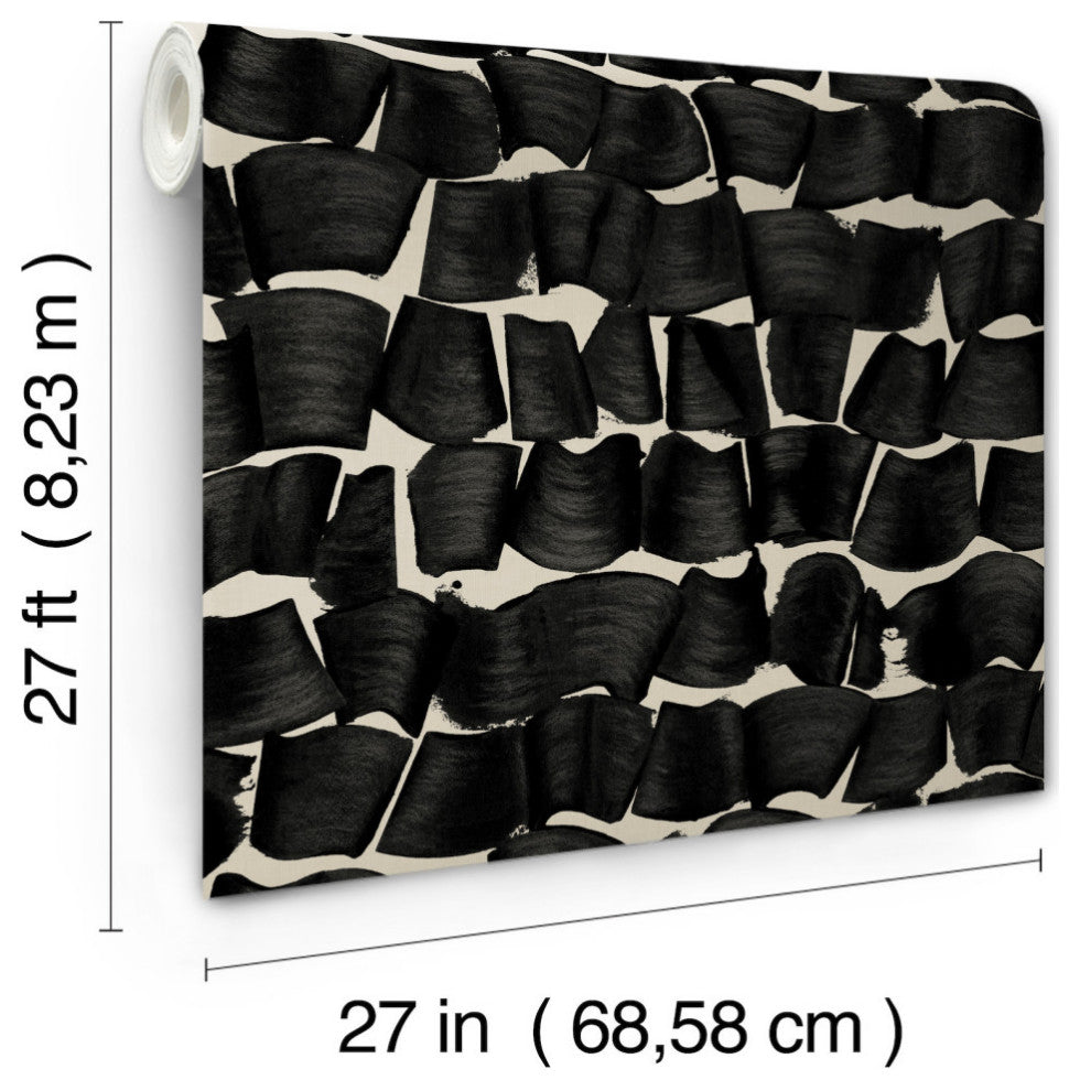 Black Brushed Ink Wallpaper
