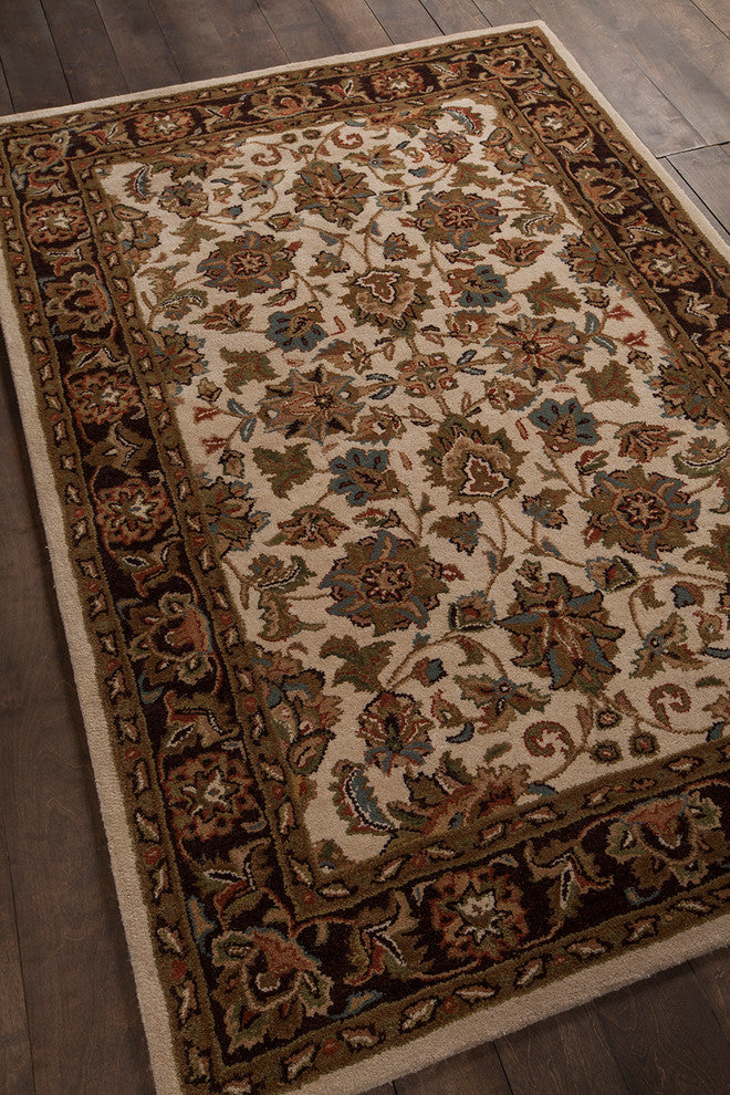 Adonia Traditional Area Rug, Brown, 7'9"x10'6" Rectangle