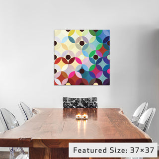 "Mid Century Modern Art- Circular Motion" by 5by5collective, 26x26x1.5"