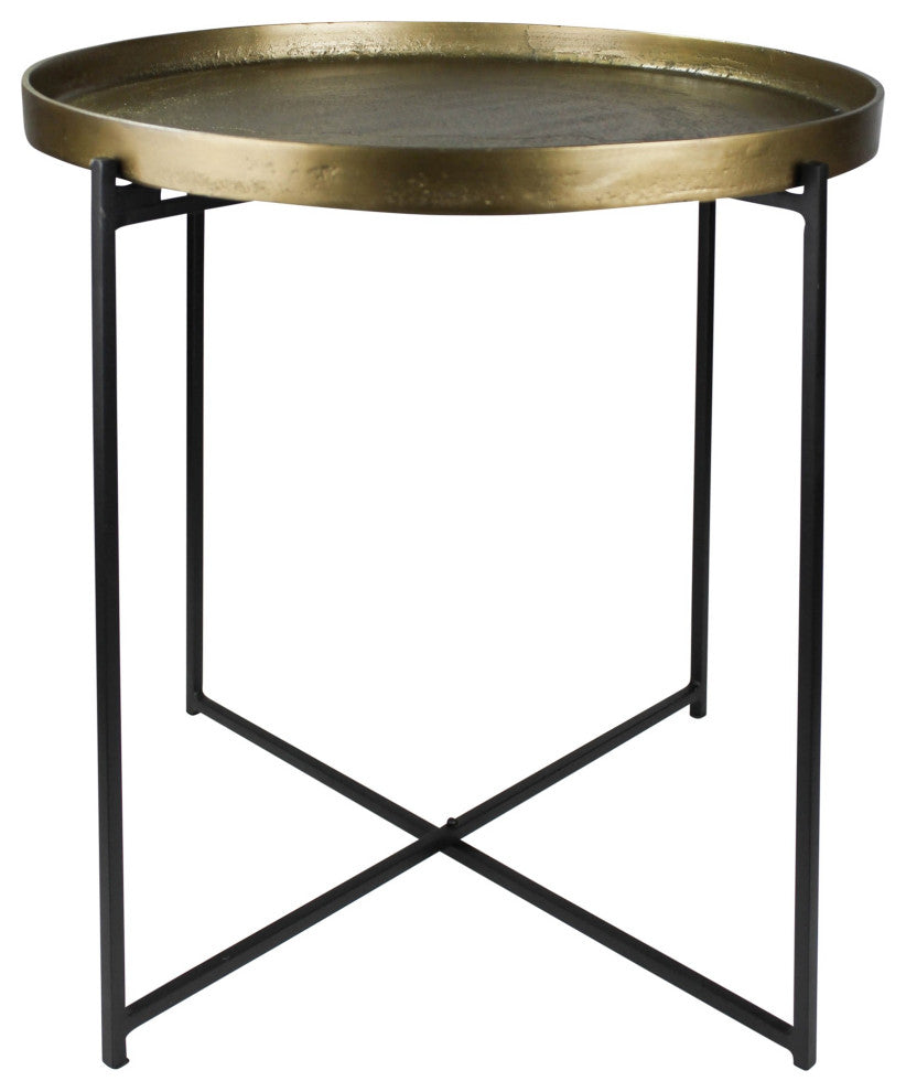 Gold Metal Tray Top Table