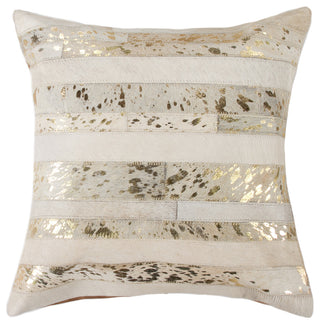 Torino Madrid Pillow, Natural/Gold, 18"x18"