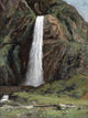 Waterfall Bridge Mountains G. Courbet Tile Mural Backsplash Art, 6"x8", Glossy