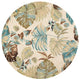 KAS Havana 2630 Ivory/Blue Oasis Area Rug, 7'6" Round