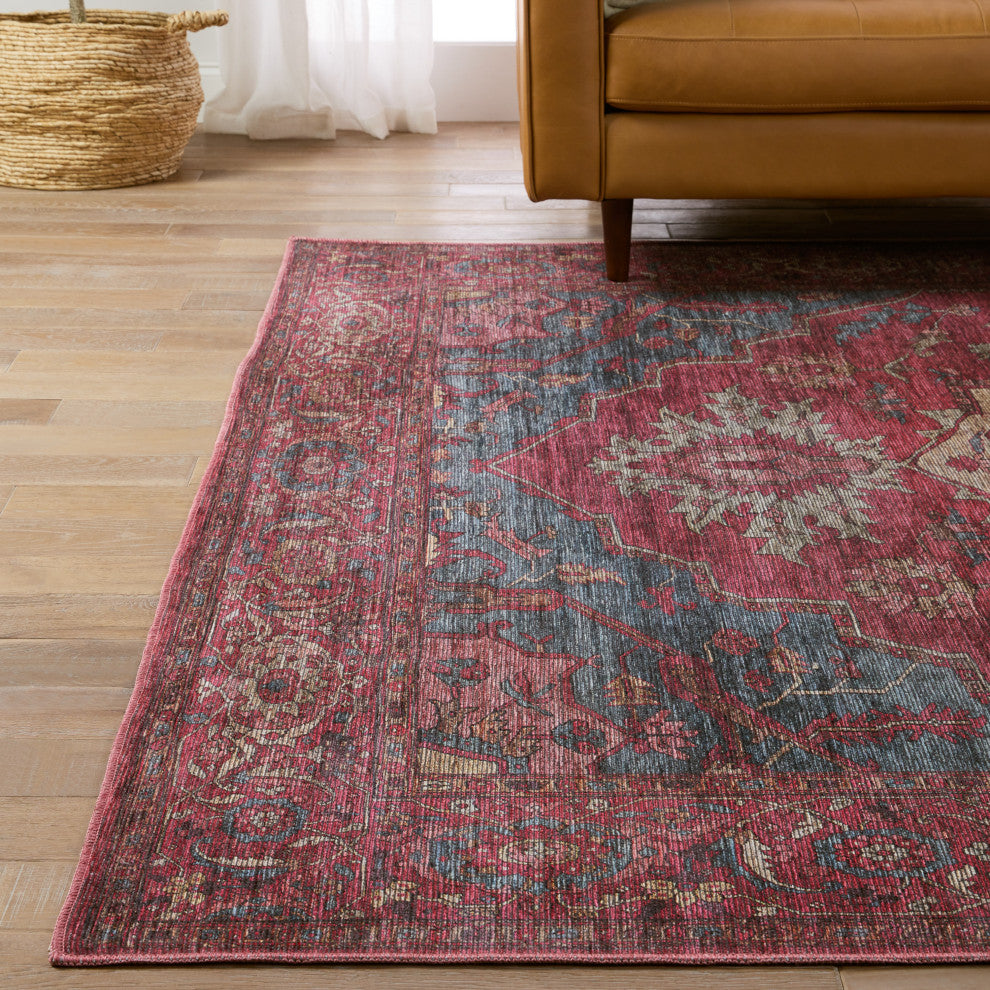 Vibe by Jaipur Living Gloria Medallion Red/ Blue Area Rug 7'10"X10'