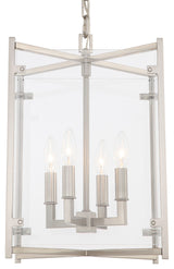 Crystorama Danbury 4-Light Chandelier, Brushed Nickel, 12"x18"