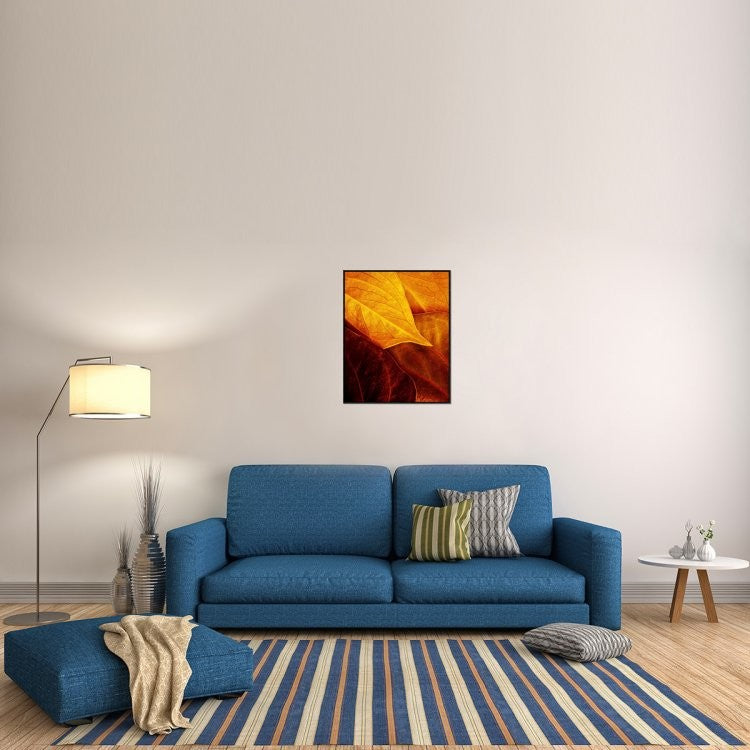 "Leaves" Framed Canvas Giclee by Luiz Laercio, 25x31"