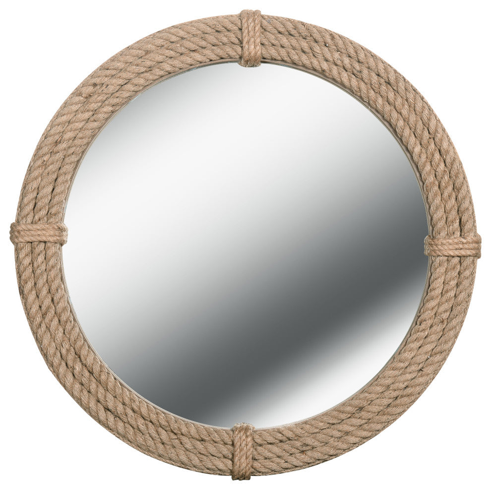 Kenroy 61025RP Wall Mirror, Rudy Collection, Natural Rope Finish