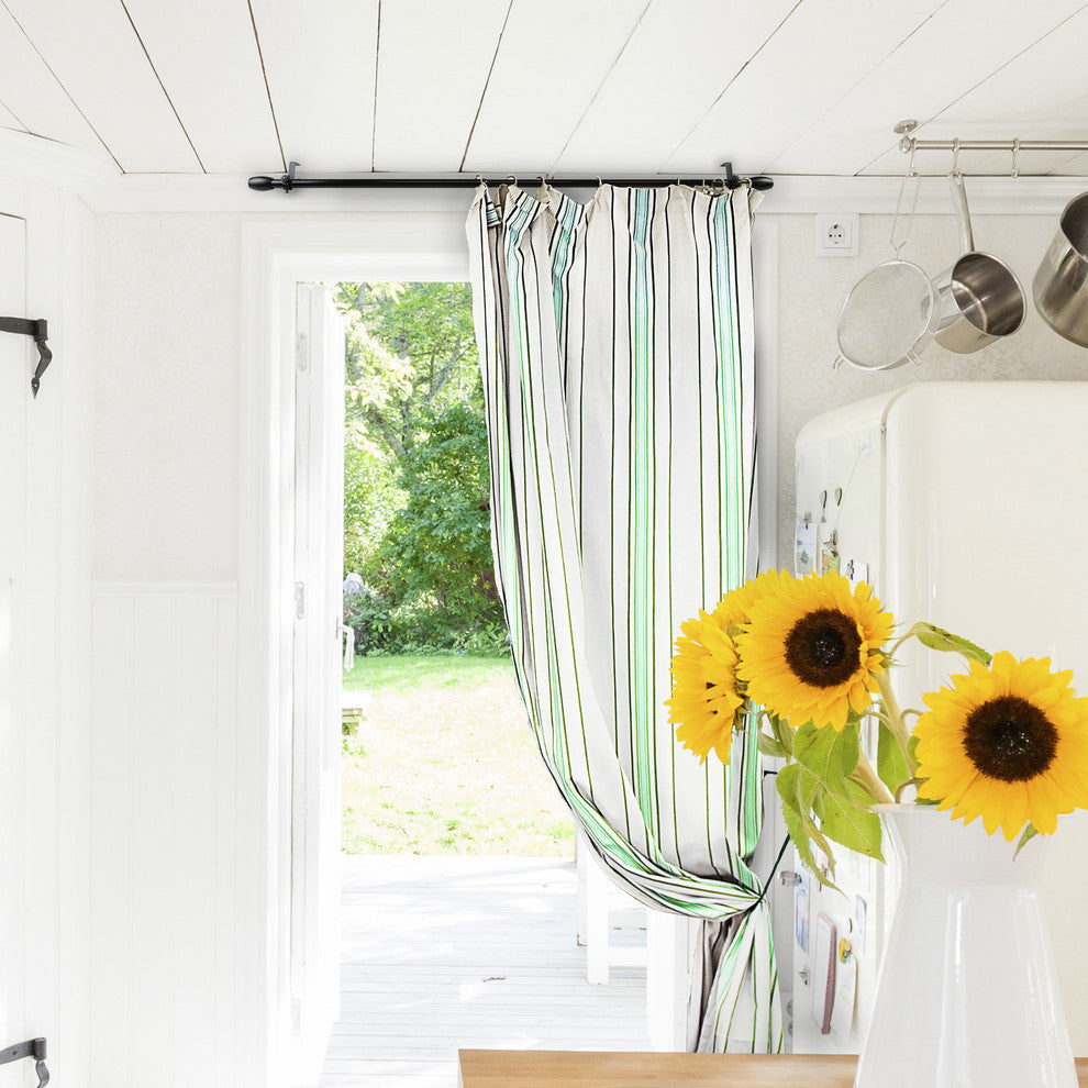 Andre Multi Angle Ceiling Rod 28-48 inch, Black, One Sided